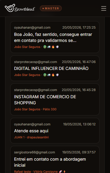 Feed operacional GrowthLead